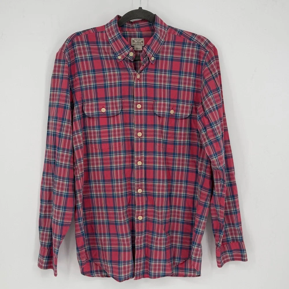 J. Crew Preppy Plaid Button Up Collared Shirt